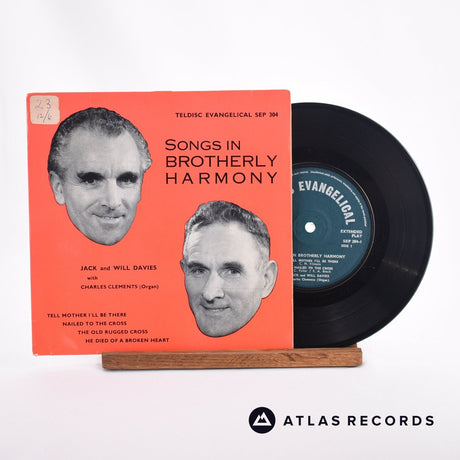 Jac A Wil Songs In Brotherly Harmony 7" Vinyl Record - Front Cover & Record