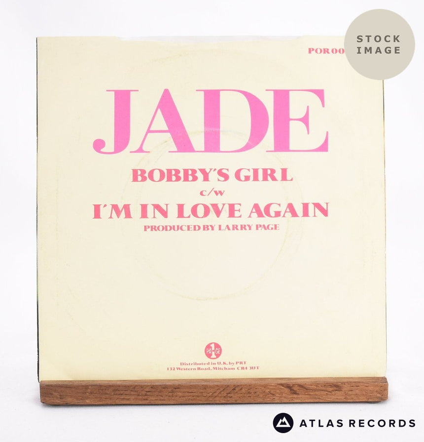 Jade Bobby's Girl 7" Vinyl Record - Reverse Of Sleeve