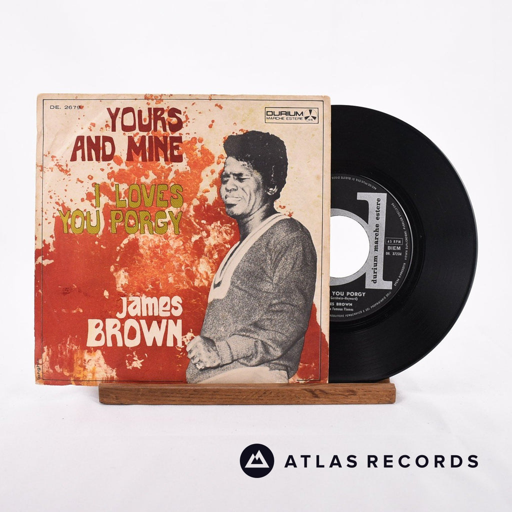 James Brown Yours And Mine 7" Vinyl Record - Front Cover & Record
