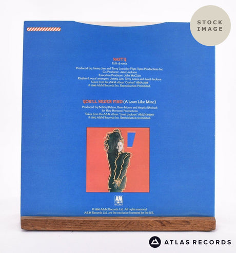 Janet Jackson Nasty 7" Vinyl Record - Reverse Of Sleeve