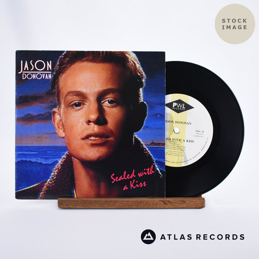 Jason Donovan Sealed With A Kiss 1988 Vinyl Record - Sleeve & Record Side-By-Side