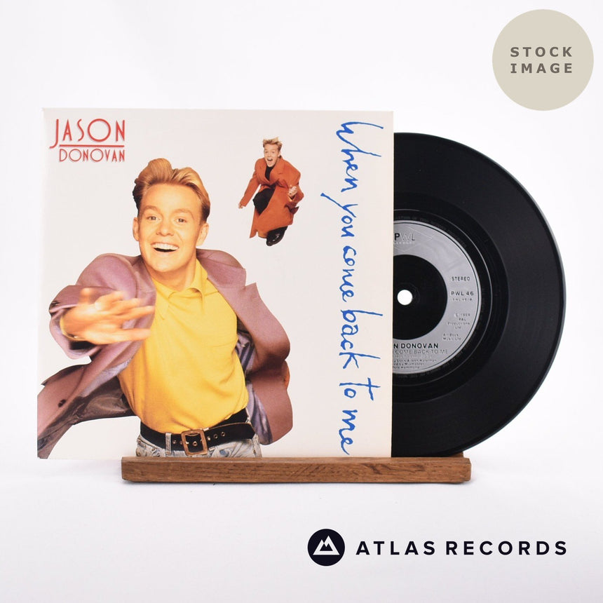 Jason Donovan When You Come Back To Me 7" Vinyl Record - Sleeve & Record Side-By-Side