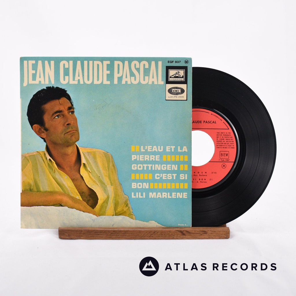 Jean-Claude Pascal L'Eau Et La Pierre 7" Vinyl Record - Front Cover & Record