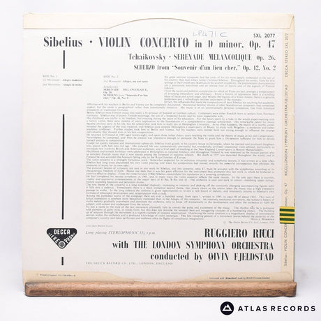 Jean Sibelius - Violin Concerto - LP Vinyl Record - VG+/VG