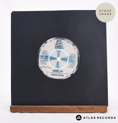 Jermaine Jackson Burnin' Hot 7" Vinyl Record - Sleeve & Record Side-By-Side