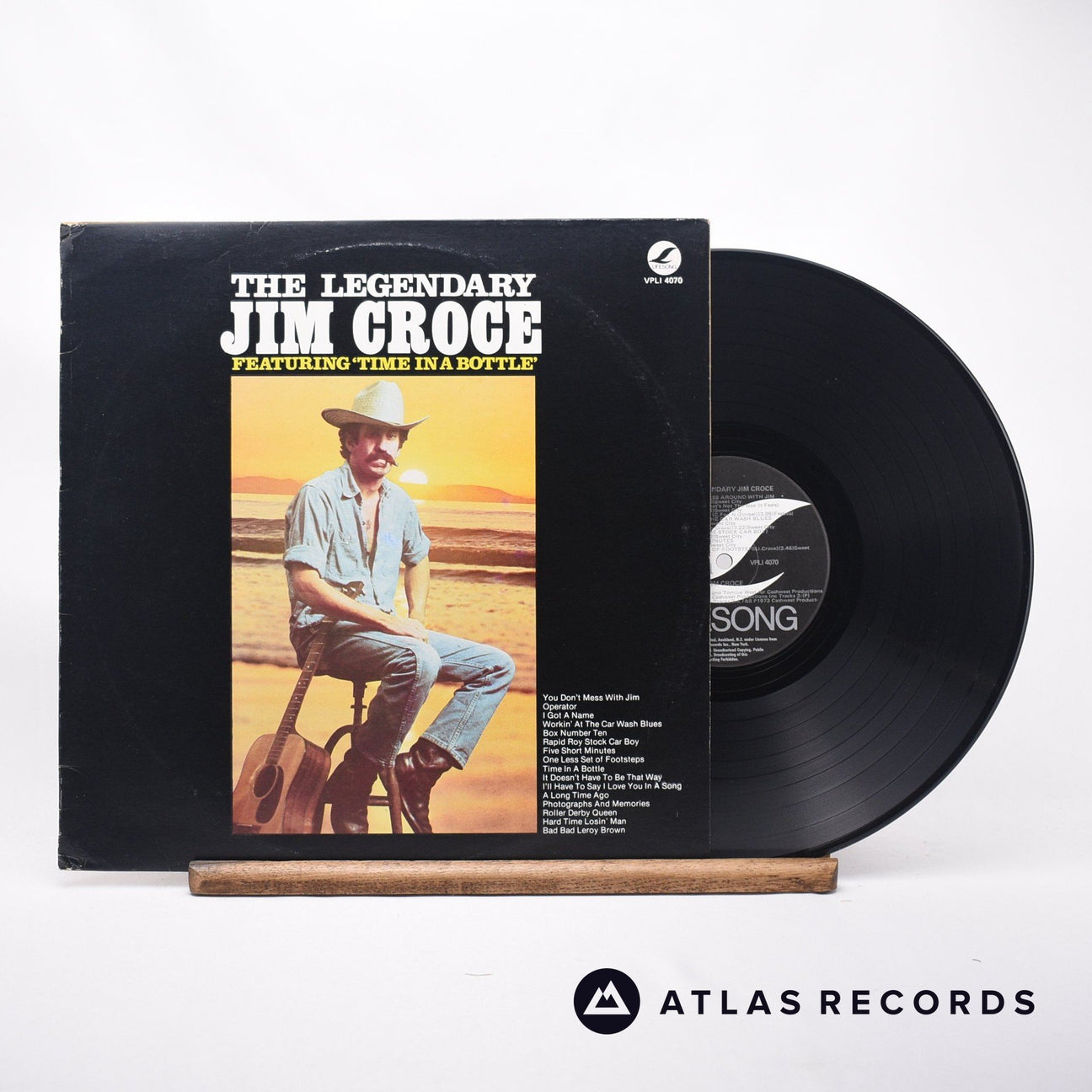 Jim Croce The Legendary Jim Croce LP Vinyl Record - Front Cover & Record