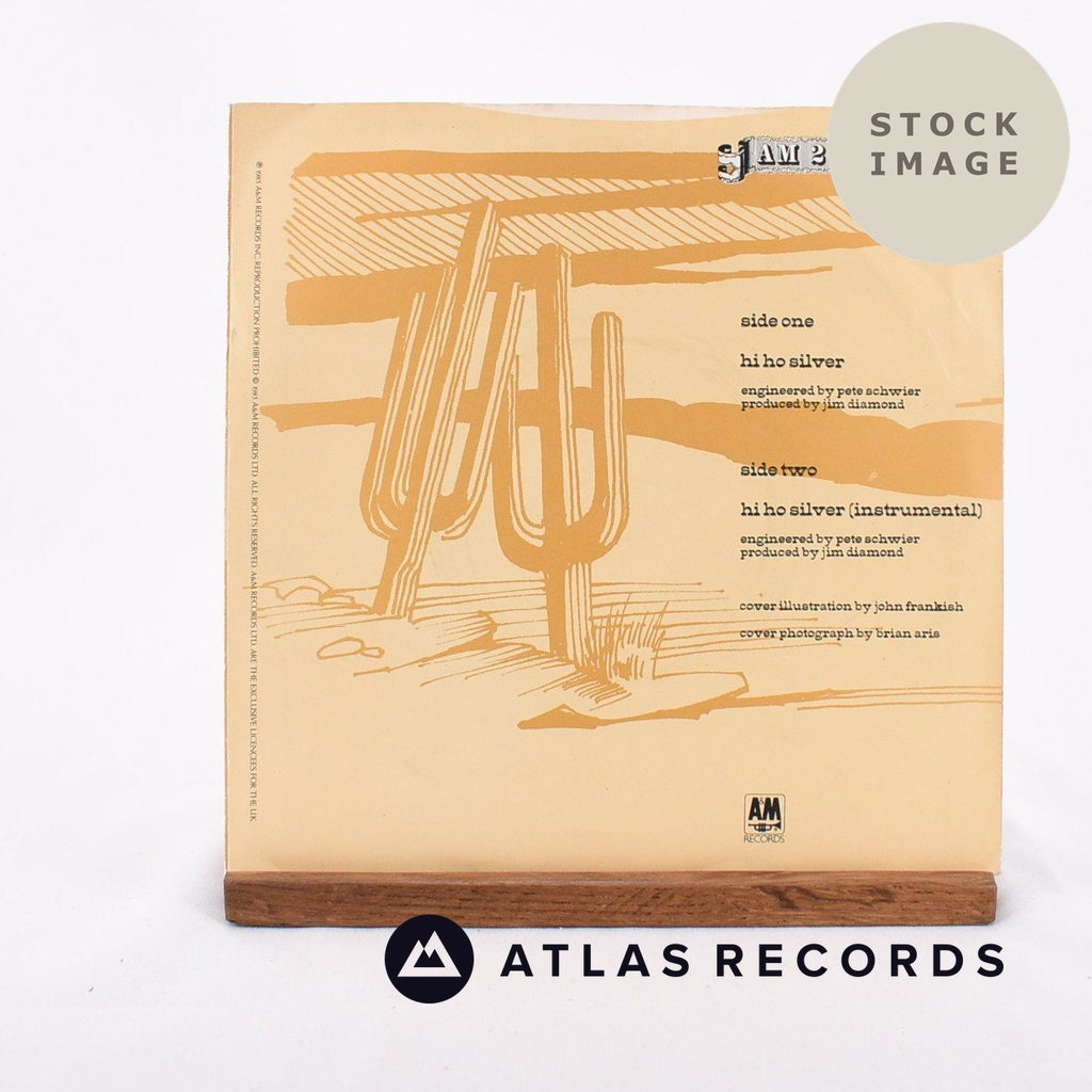 Jim Diamond Hi Ho Silver Vinyl Record - Reverse Of Sleeve