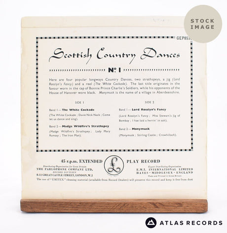 Jimmy Shand And His Band Scottish Country Dances Nº1 7" Vinyl Record - Reverse Of Sleeve