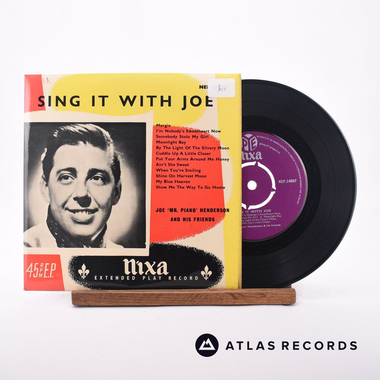 Joe 'Mr Piano' Henderson And His Friends Sing It With Joe 7" Vinyl Record - Front Cover & Record