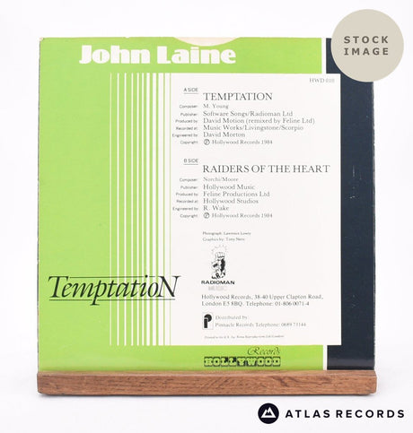 John Laine Temptation 7" Vinyl Record - Reverse Of Sleeve