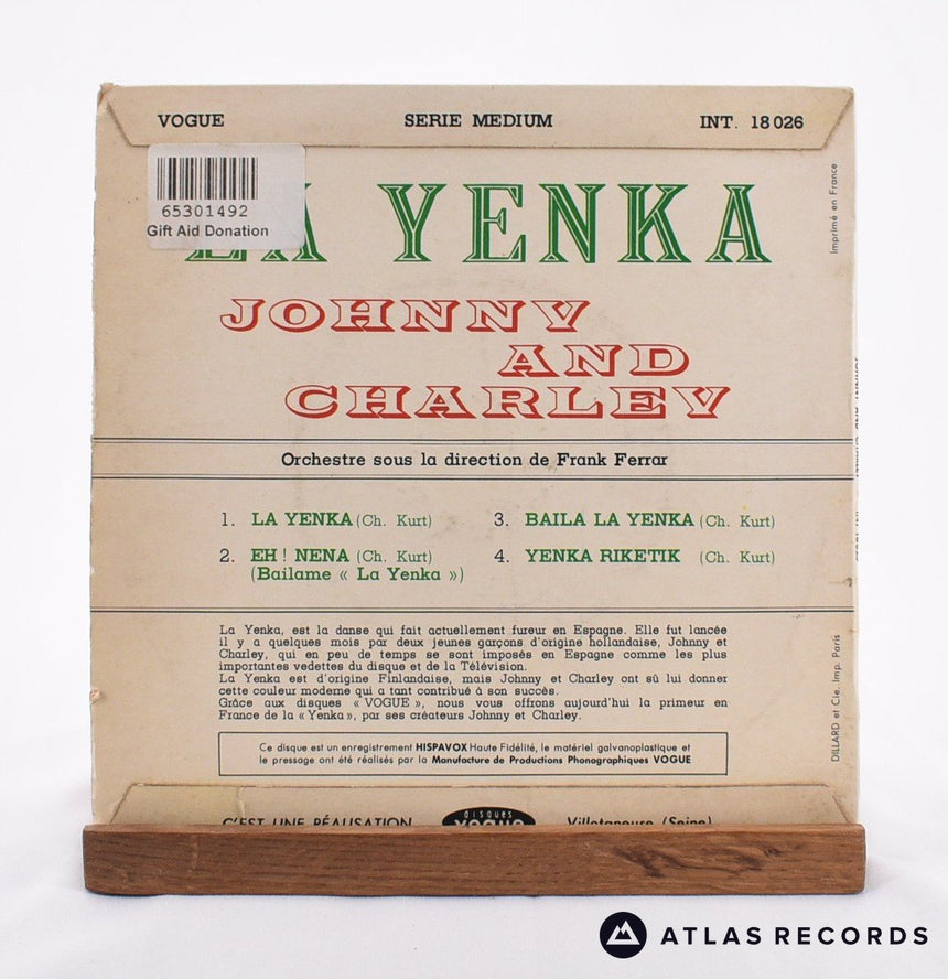 Johnny & Charley - La Yenka - 7" Vinyl Record - EX/VG+