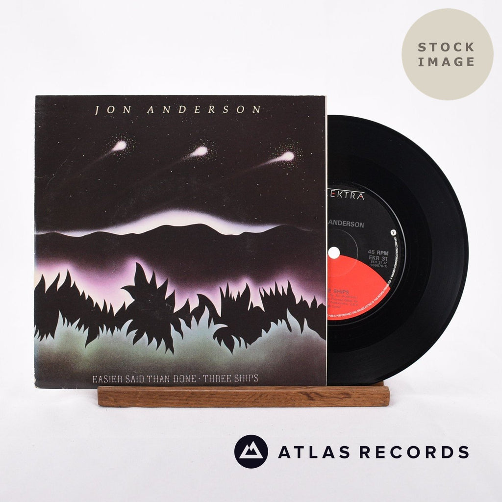Jon Anderson Easier Said Than Done Vinyl Record - Sleeve & Record Side-By-Side