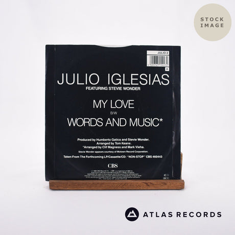 Julio Iglesias My Love Vinyl Record - Reverse Of Sleeve