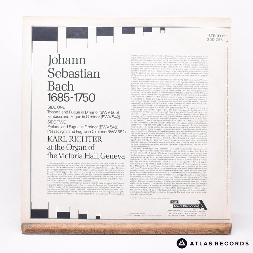 Karl Richter - Bach Organ Recital - At The Organ Of The Victoria Hall - LP Vinyl