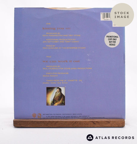 Keith Washington Kissing You 7" Vinyl Record - Reverse Of Sleeve