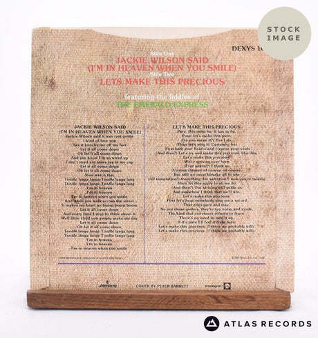 Kevin Rowland Jackie Wilson Said 7" Vinyl Record - Reverse Of Sleeve