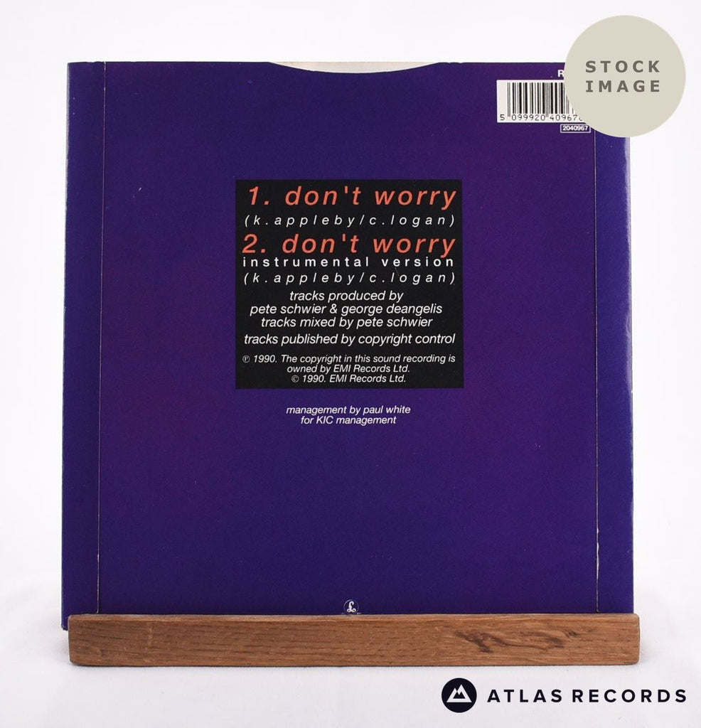 Kim Appleby Don't Worry Vinyl Record - Reverse Of Sleeve