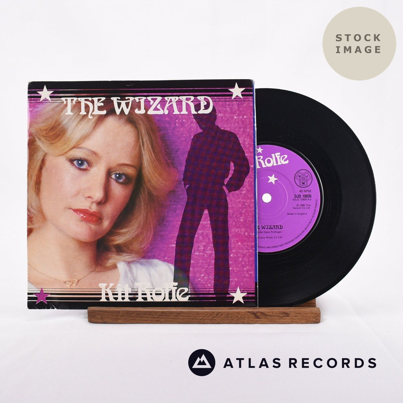 Kit Rolfe The Wizard Vinyl Record - Sleeve & Record Side-By-Side