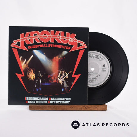Krokus Industrial Strength EP 7" Vinyl Record - Front Cover & Record