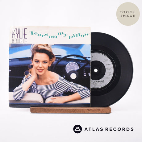 Kylie Minogue Tears On My Pillow 7" Vinyl Record - Sleeve & Record Side-By-Side