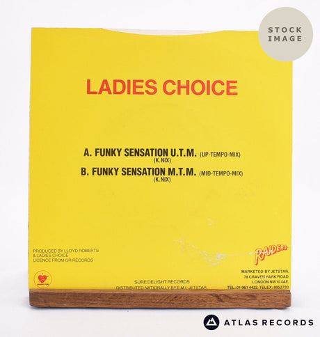 Ladies Choice Funky Sensation 7" Vinyl Record - Reverse Of Sleeve