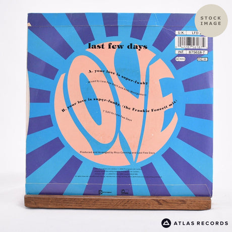 Last Few Days Your Love Is Super-Funky 1993 Vinyl Record - Reverse Of Sleeve