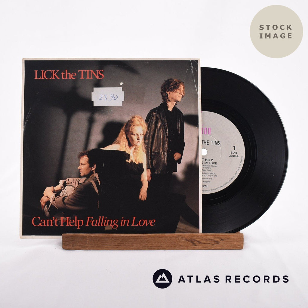 Lick The Tins Can't Help Falling In Love Vinyl Record - Sleeve & Record Side-By-Side