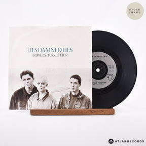 Lies Damned Lies Lonely Together 1983 Vinyl Record - Sleeve & Record Side-By-Side
