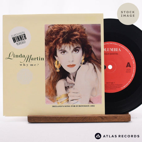 Linda Martin Why Me? 7" Vinyl Record - Sleeve & Record Side-By-Side