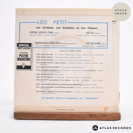 Léo Petit, Ses Guitares, Ses Rythmes Et Ses Chœurs Cheveux Fous Et Lèvres Roses Vinyl Record - Reverse Of Sleeve