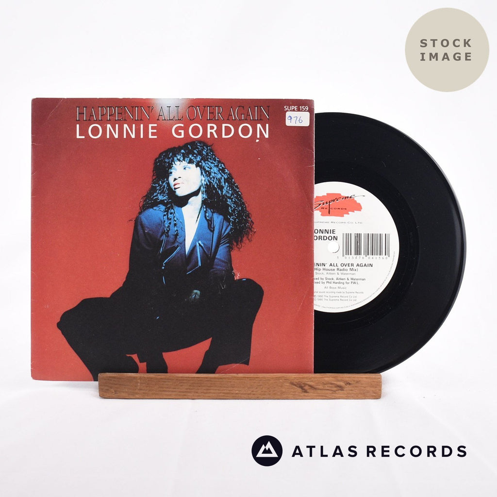 Lonnie Gordon Happenin' All Over Again Vinyl Record - Sleeve & Record Side-By-Side
