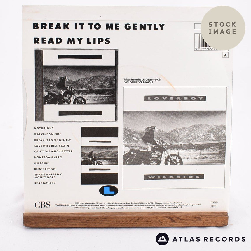 Loverboy Break It To Me Gently Vinyl Record - Reverse Of Sleeve