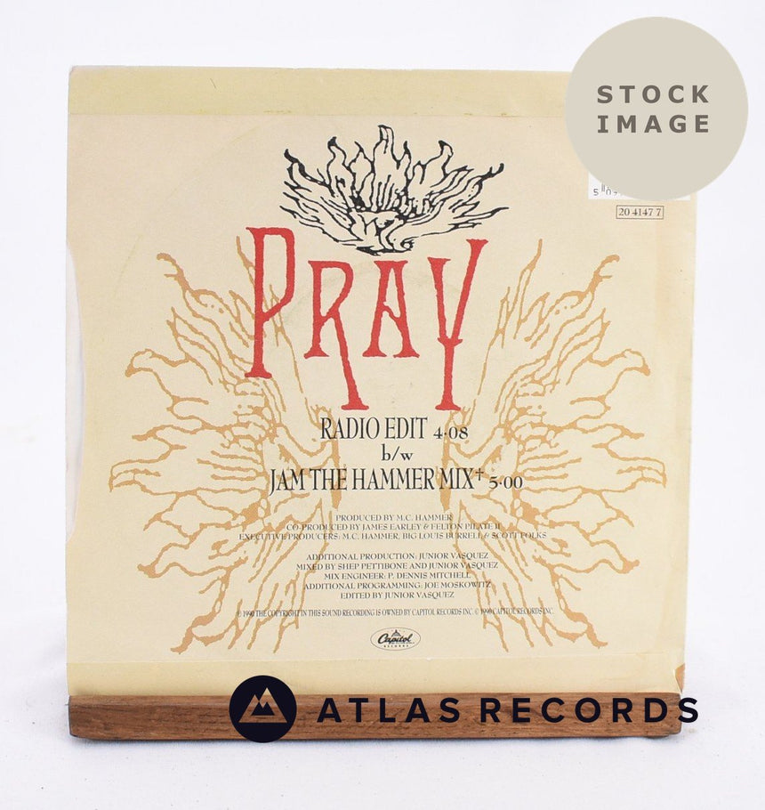 MC Hammer Pray 1983 Vinyl Record - Reverse Of Sleeve