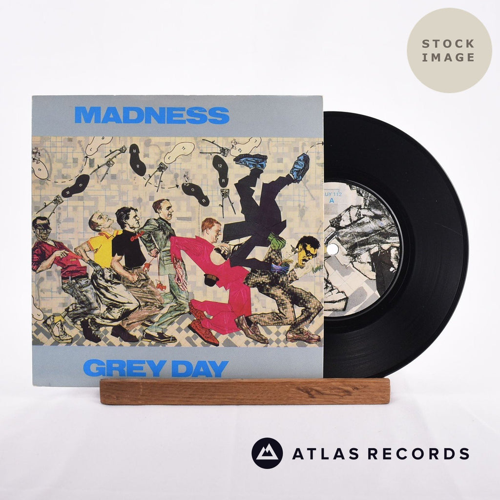 Madness Grey Day 1981 Vinyl Record - Sleeve & Record Side-By-Side