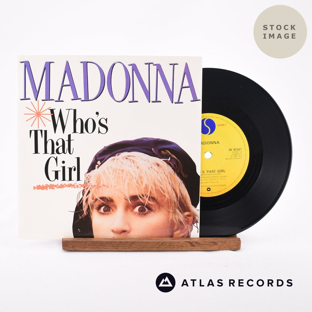 Madonna Who's That Girl Vinyl Record - Sleeve & Record Side-By-Side