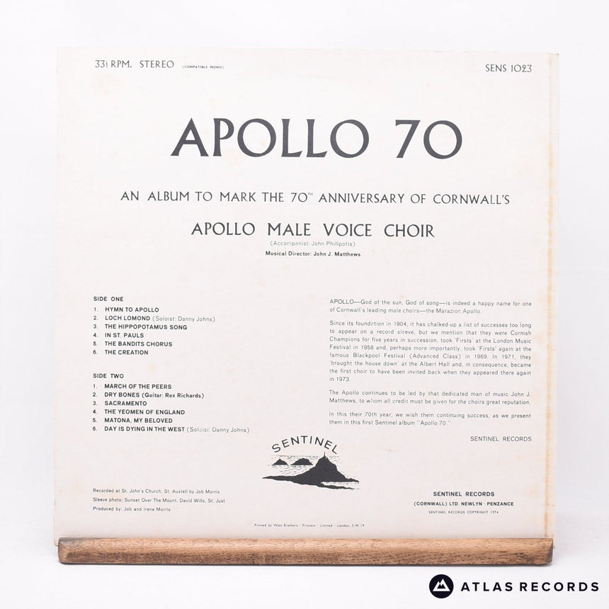 Marazion Apollo Male Choir - Apollo 70 - LP Vinyl Record - EX/EX