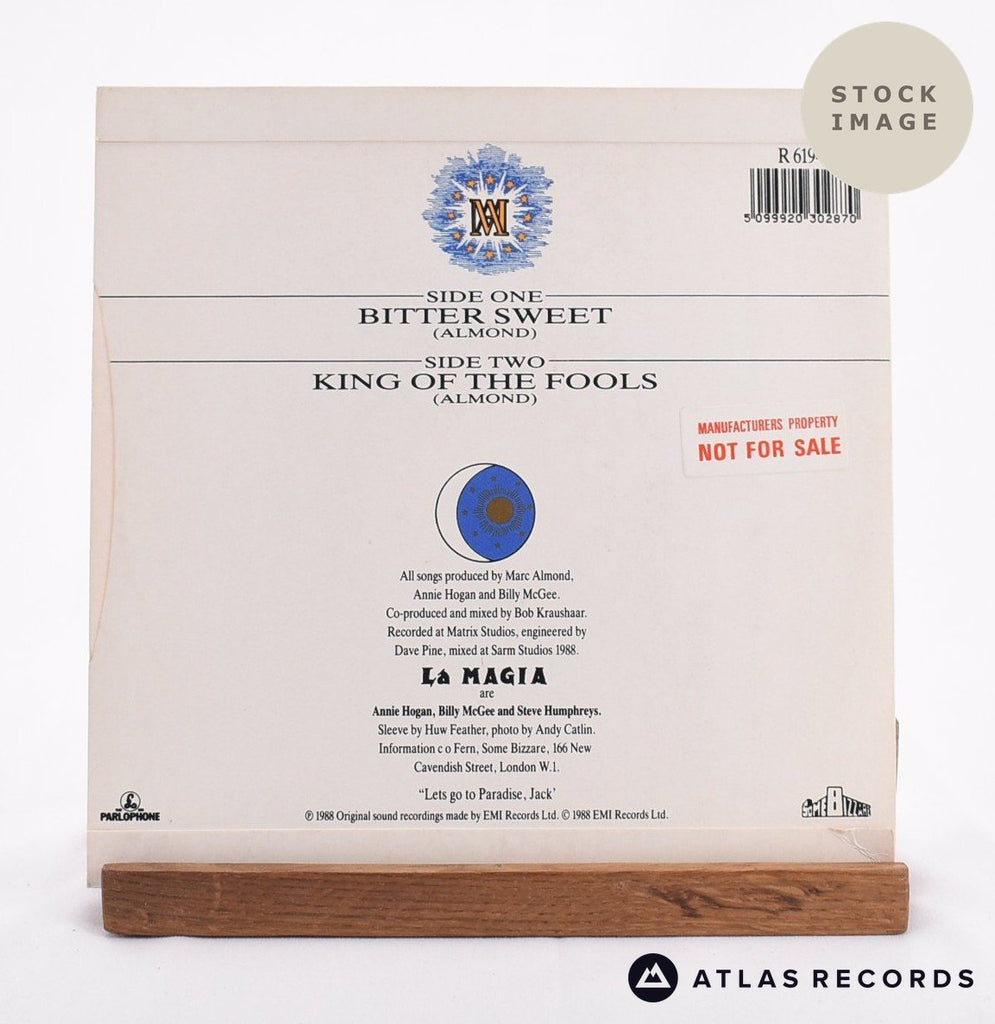 Marc Almond Bitter-Sweet Vinyl Record - Reverse Of Sleeve