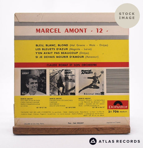 Marcel Amont -12- Bleu, Blanc, Blond 7" Vinyl Record - Reverse Of Sleeve