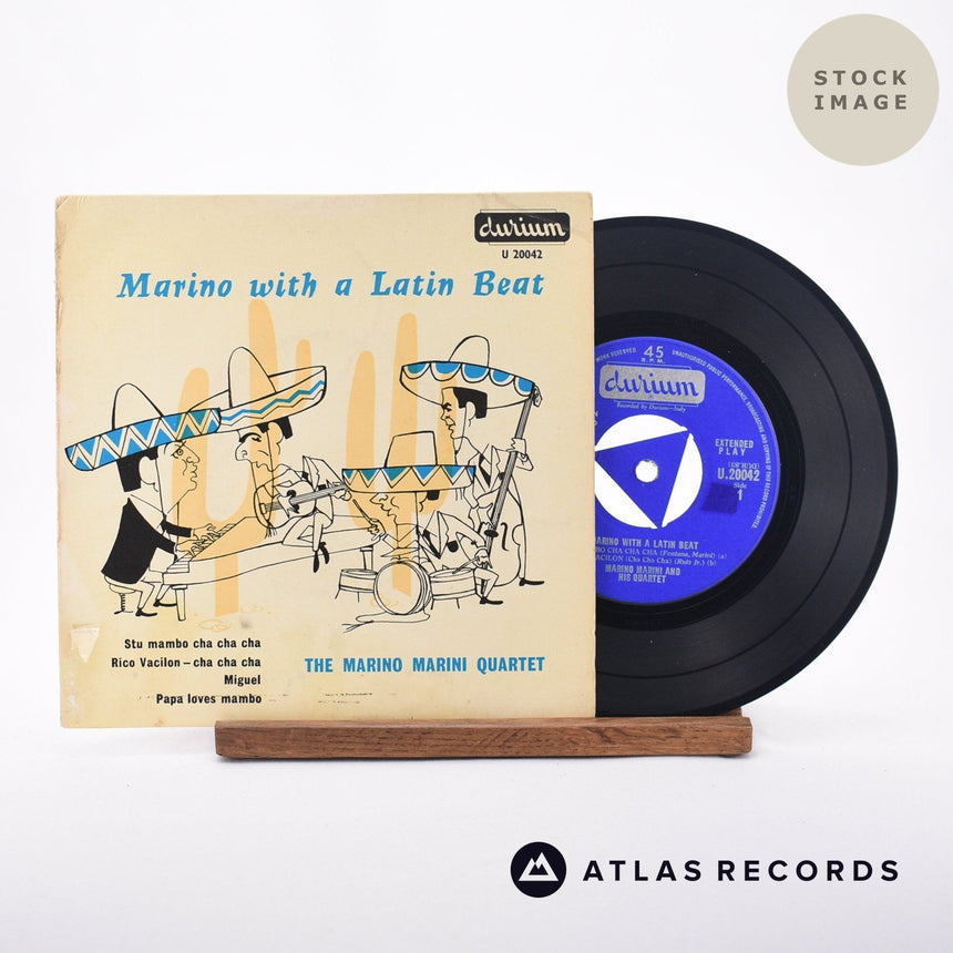 Marino Marini Ed Il Suo Quartetto Marino With A Latin Beat 7" Vinyl Record - Sleeve & Record Side-By-Side