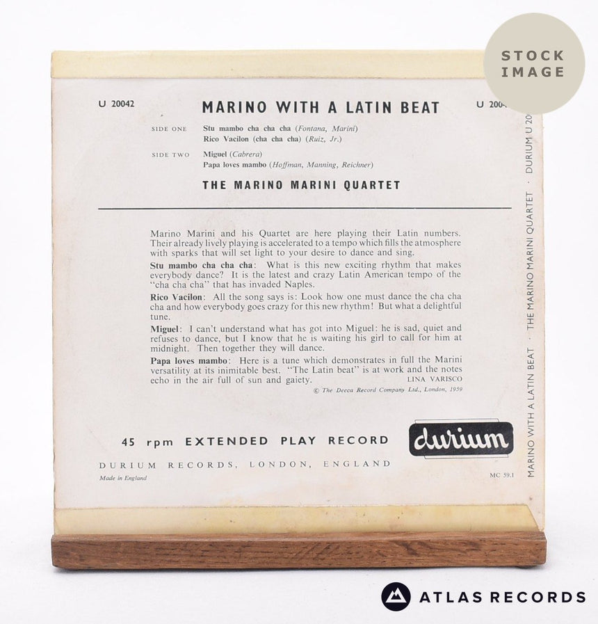 Marino Marini Ed Il Suo Quartetto Marino With A Latin Beat 7" Vinyl Record - Reverse Of Sleeve