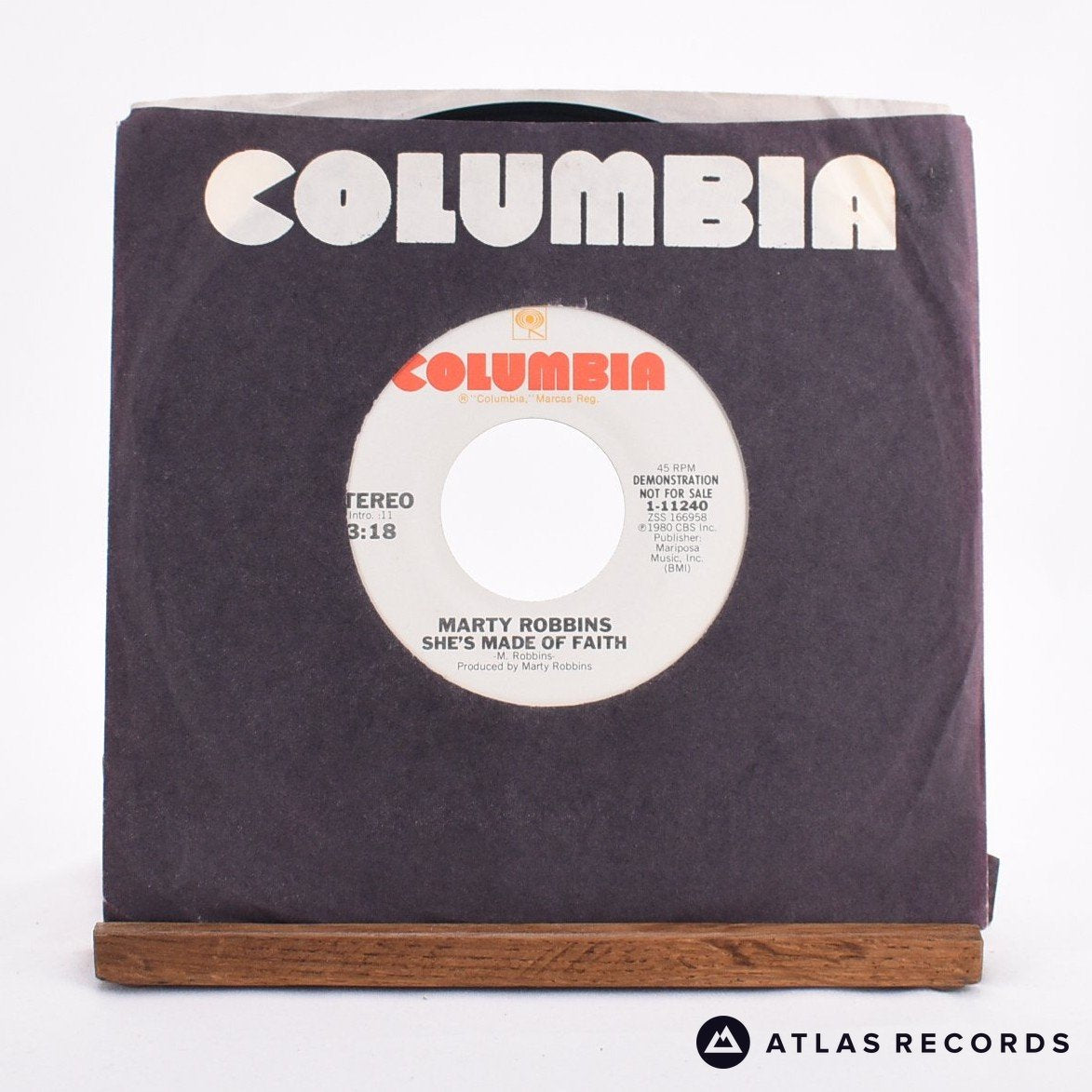 Marty Robbins She's Made Of Faith 7" Vinyl Record - In Sleeve