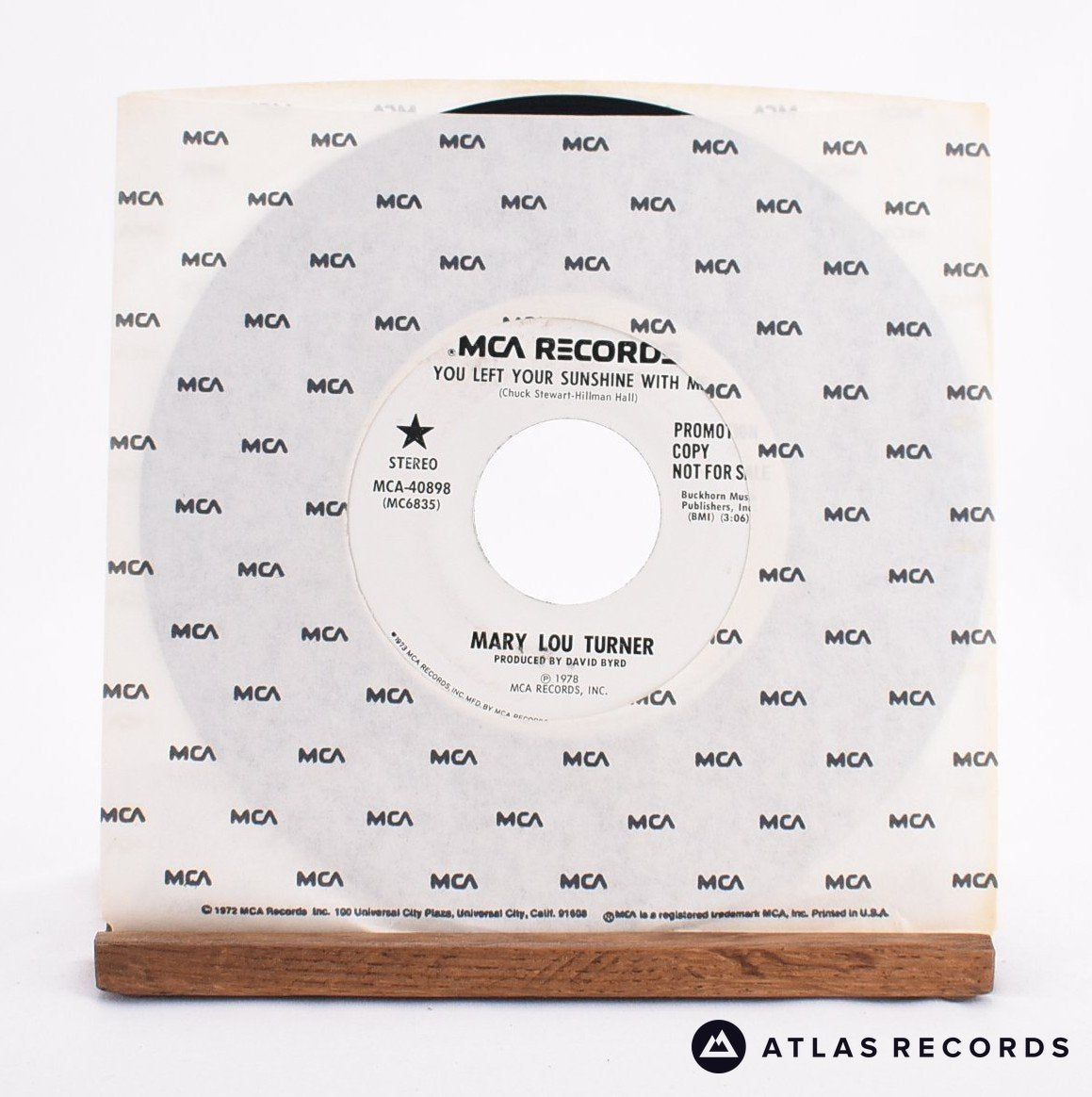 Mary Lou Turner You Left Your Sunshine With Me 7&quot; Vinyl Record - In Sleeve