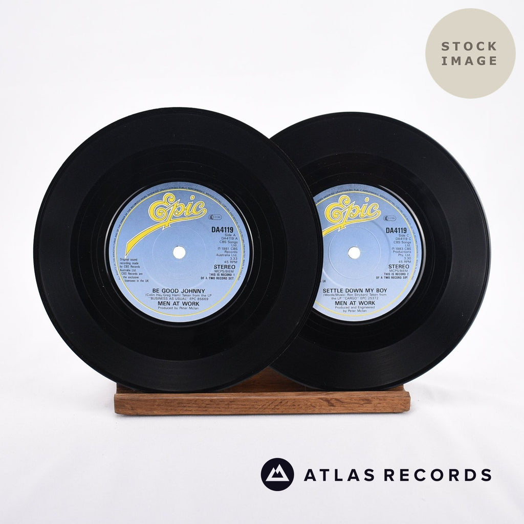 Men At Work Overtime Vinyl Record - Record B Side