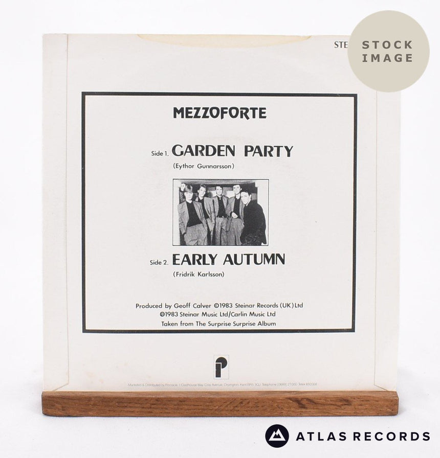 Mezzoforte Garden Party 1988 Vinyl Record - Reverse Of Sleeve