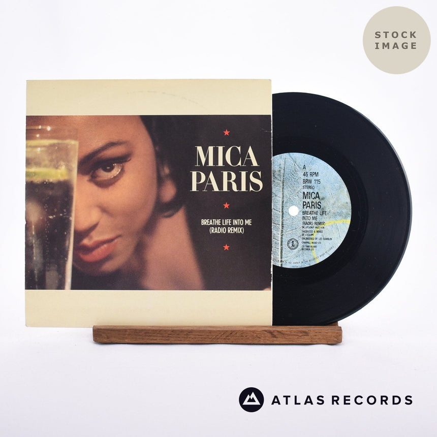 Mica Paris Breathe Life Into Me 7" Vinyl Record - Sleeve & Record Side-By-Side