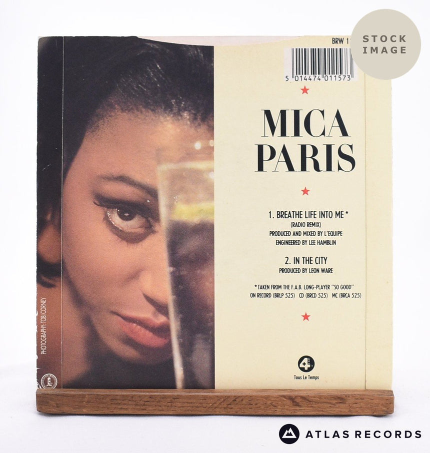 Mica Paris Breathe Life Into Me 7" Vinyl Record - Reverse Of Sleeve