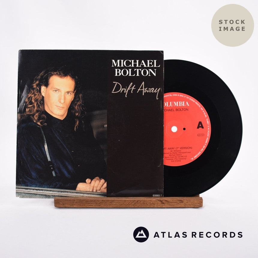 Michael Bolton Drift Away 7" Vinyl Record - Sleeve & Record Side-By-Side