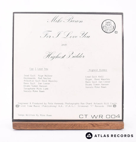 Mike Bawn - For I Love You - 7" Vinyl Record - EX/EX