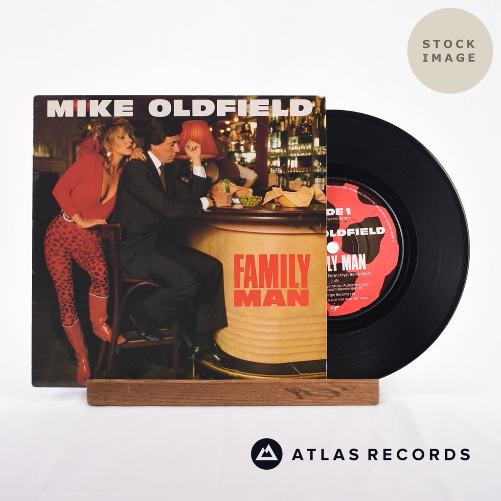 Mike Oldfield Family Man Vinyl Record - Sleeve & Record Side-By-Side