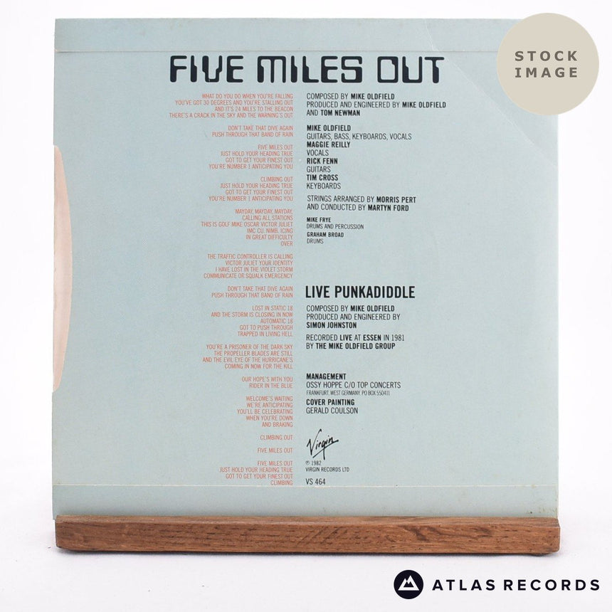 Mike Oldfield Five Miles Out 7" Vinyl Record - Reverse Of Sleeve